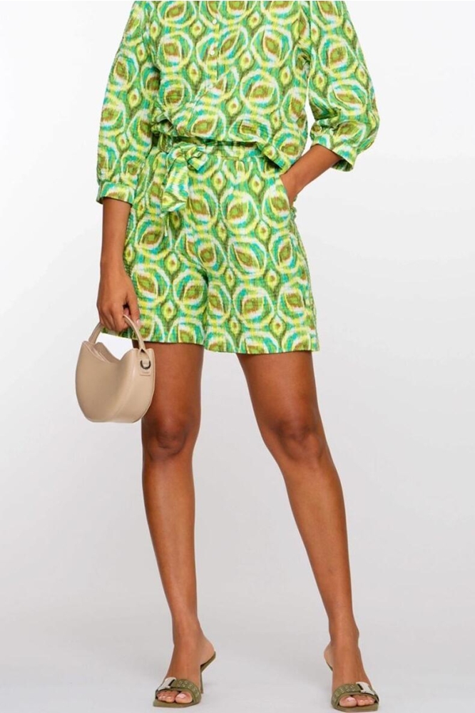 KORTE BROEK MET PRINT 51239 20 GREEN/AQUA